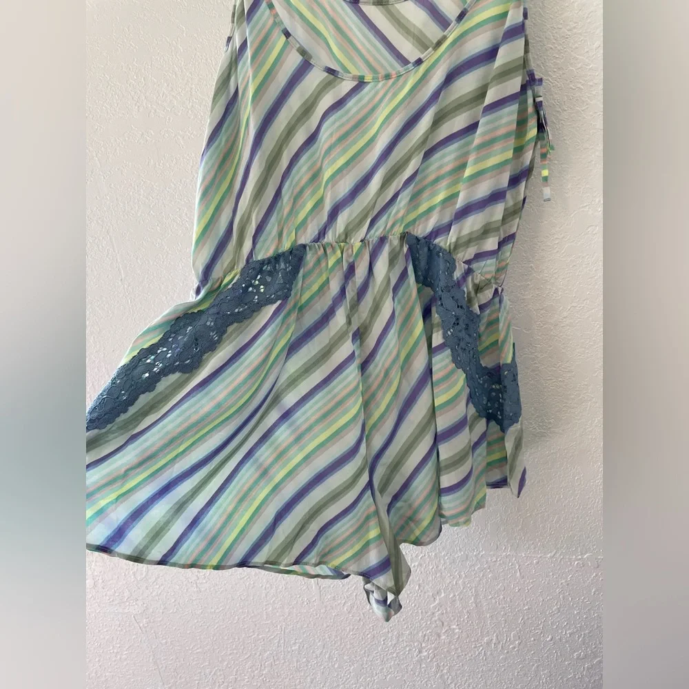 Victoria’s Secret Romper, Stripes, Lace, Size XS
